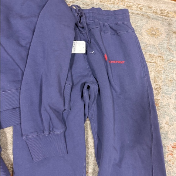 Free People Purple Track Pants & Cropped Pullover Set - Picture 2 of 3